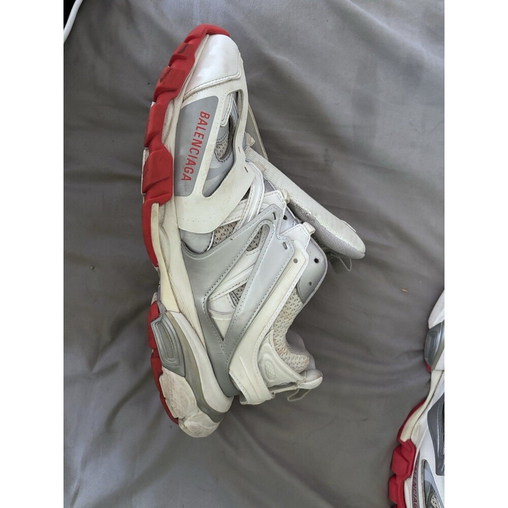 Size 9 - Balenciaga Track Sneaker White Red - Picture 5 of 7